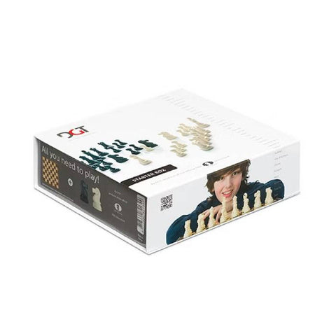 DGT Chess Starter Box Grey – Complete Chess Set With Board & Pieces