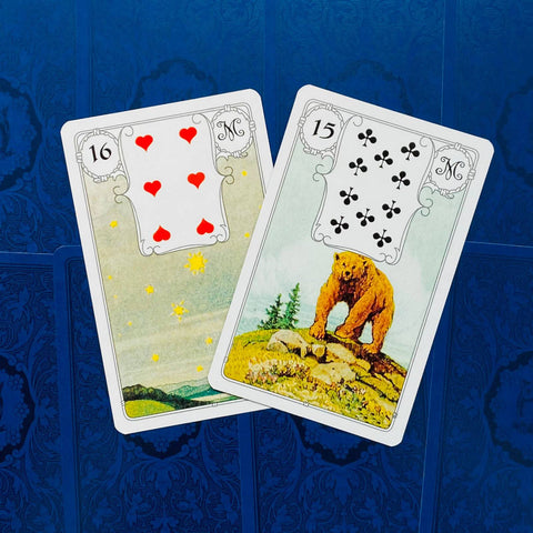 Lenormand Blue Owl Premium Edition Silver Foil Cards Deck Agm Urania