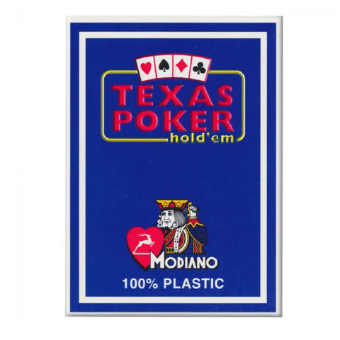 Texas Poker Hold Em Blue Color Playing Cards Modiano Jumbo Index Poker Size