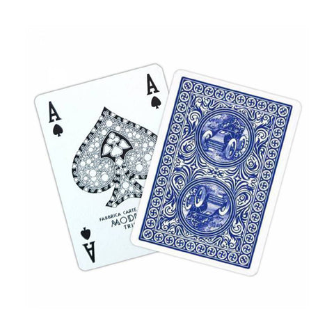 Golden Trophy Blue Poker Playing Cards Deck N1 Plastic Modiano Made In Italy