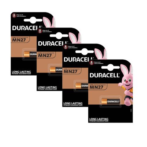 4x Duracell Alkaline Mn27 Batteries 12V A27 27A V27A 8Lr732