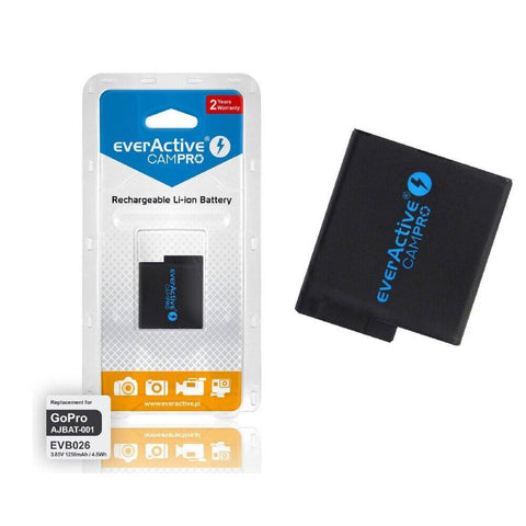 Everactive Campro Gopro Battery Rechargeable Li-Ion 3.85V Ajbat-001