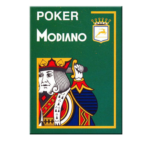 Modiano Poker Playing Cards Deck Dark Green 4 Jumbo Large Index Plastic