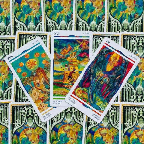 Crystal Tarot Deck Cards Esoteric Fortune Telling Lo Scarabeo