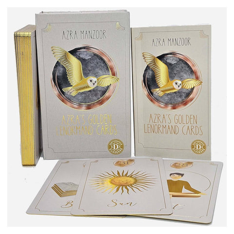 Azra’s Golden Lenormand Cards Deck – AGM Esoteric Fortune Telling Oracle