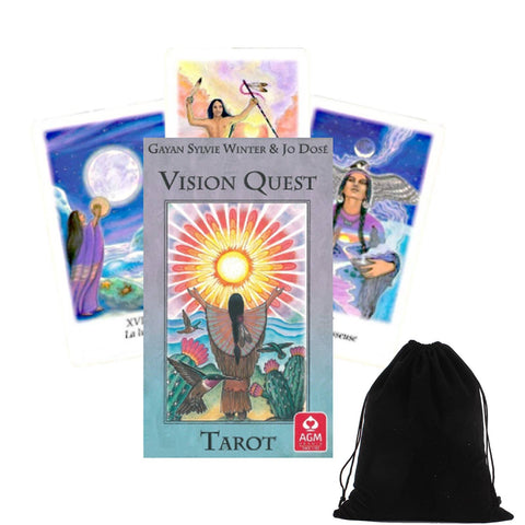 Vision Quest Tarot Cards Deck Gayan Sylvie Winter Spanish With Bag