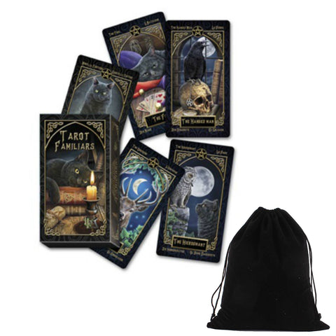Lisa Parker Familiars Tarot Deck Cards Telling Fournier With Velvet Bag