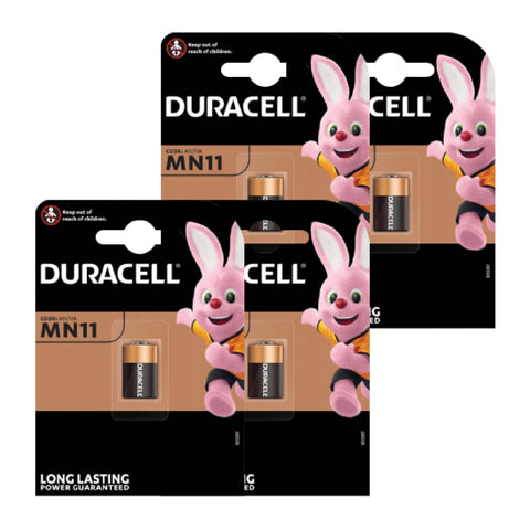 4x Duracell Alkaline Mn11 A11 Batteries 6V 11A E11A Gp-11A Gp11A