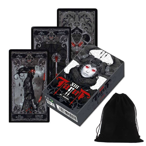 Nekro Xiii 13 Tarot Deck Cards Divination Esoteric Fournier With Velvet Bag