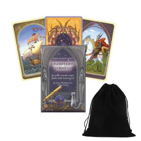 Lenormand Mistico Deck Cards Mystical Lenormand Oracle In Spanish With Bag