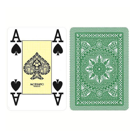 Modiano Poker Playing Cards Deck Dark Green 4 Jumbo Large Index Plastic