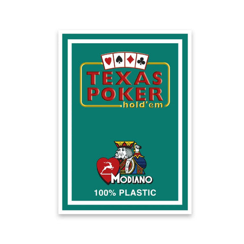 Texas Poker Hold Em Dark Green Playing Cards Modiano Jumbo Index Poker Size