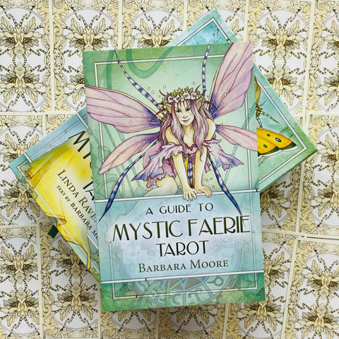 Mystic Faerie Tarot Cards Deck Book Kit Barbara Moore Ravenscroft Llewellyn
