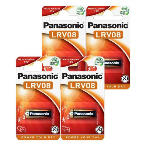 4x Panasonic Cell Power Alkaline 23A Lrv08 Mn21 Batteries 12V 23Ga E23A