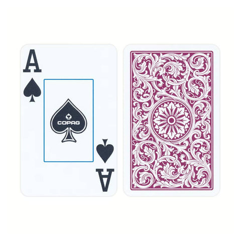 Copag Elite Bridge Size Playing Cards Double Deck Jumbo Burgundy Green
