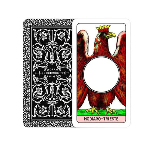 Piacentine 100% Plastic Playing Cards Tarot Deck Modiano Spanish Style Red