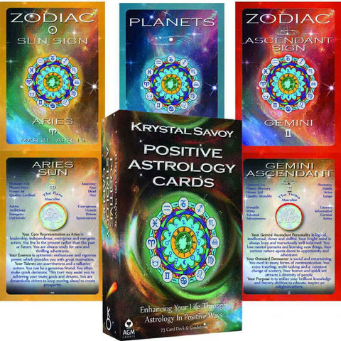 Positive Astrology Cards Krystal Savoy Esoteric Fortune Telling Agm