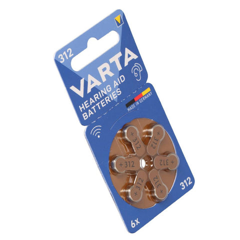30x Varta Size 312 Pr41 Hearing Aid Batteries 1.45V Zinc Air Germany