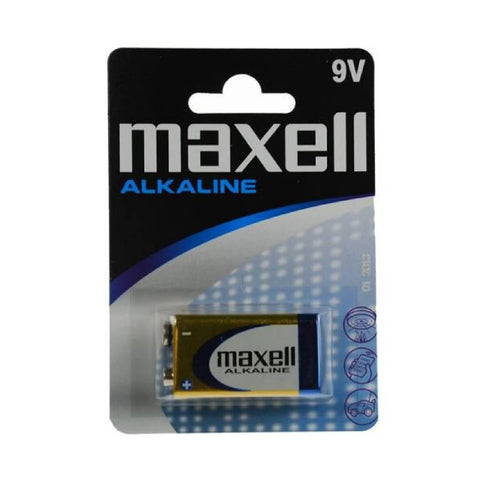 Maxell Alkaline 9V 6Lr61 Battery E Block 6Am6 Mn1604 En22 Long Life