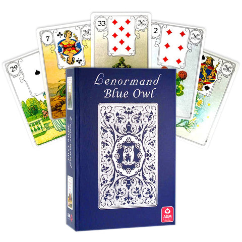 Lenormand Blue Owl Premium Edition Silver Foil Cards Deck Agm Urania