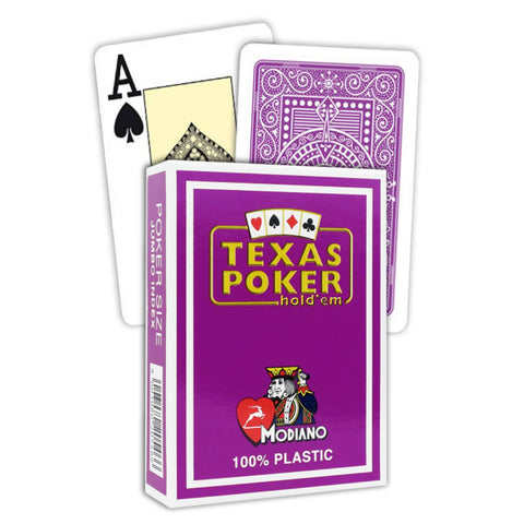 Texas Poker Hold Em Purple Playing Cards Modiano Jumbo Index Poker Size