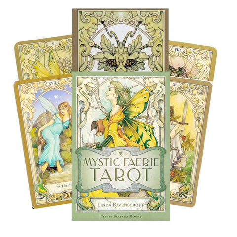Mystic Faerie Tarot Cards Deck Book Kit Barbara Moore Ravenscroft Llewellyn