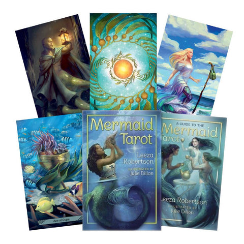 Mermaid Tarot Cards Deck Leeza Robertson Julie Dillon Esoteric Llewellyn With Bag