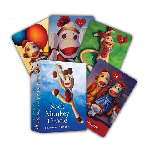 Sock Monkey Oracle Cards Deck Beyond Words Shannon Grissom And Guidebook