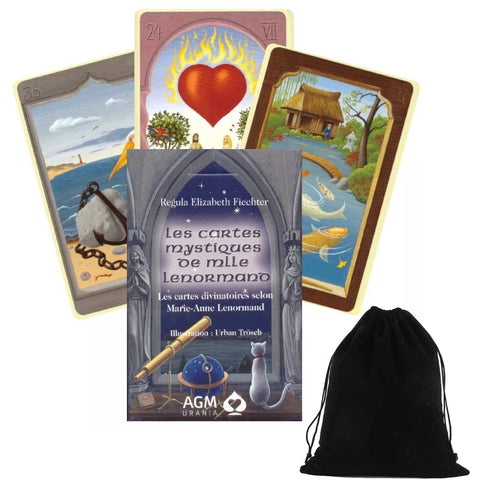 Les Cartes Mystiques De Mlle Lenormand Oracle Cards French Edition With Bag