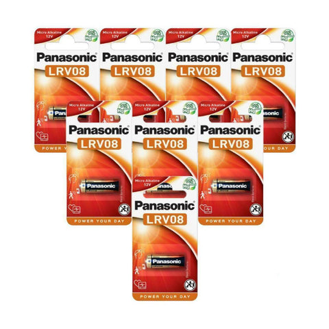 8x Panasonic Cell Power Alkaline 23A Lrv08 Mn21 Batteries 12V 23Ga E23A