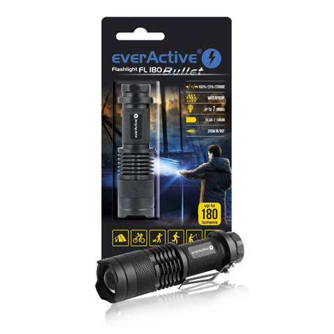 Everactive Fl 180 Bullet Flashlight Led Worklight 180 Lumens Waterproof