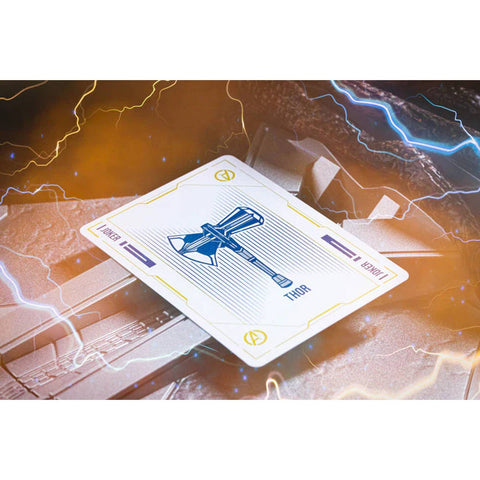 Thor: Love & Thunder Playing Cards Paper Led Lights Blue Gilded Difatta