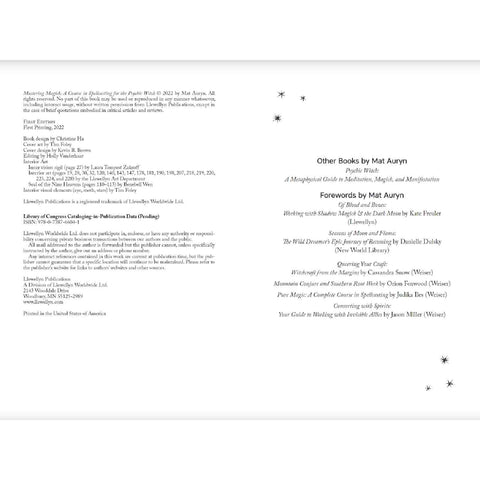 Mastering Magick Spellcasting For The Psychic Witch M. Auryn Book Llewellyn
