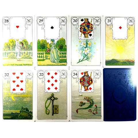 Lenormand Blue Owl Premium Edition Silver Foil Cards Deck Agm Urania