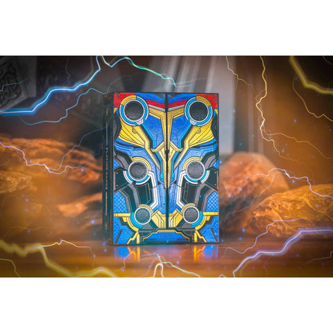 Thor: Love & Thunder Playing Cards Paper Led Lights Blue Gilded Difatta