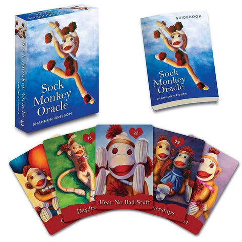 Sock Monkey Oracle Cards Deck Beyond Words Shannon Grissom And Guidebook