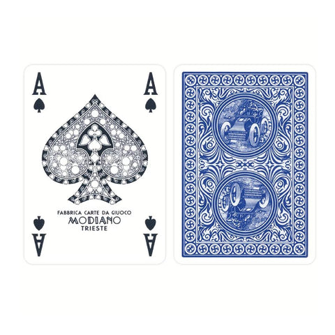 Golden Trophy Blue Poker Playing Cards Deck N1 Plastic Modiano Made In Italy