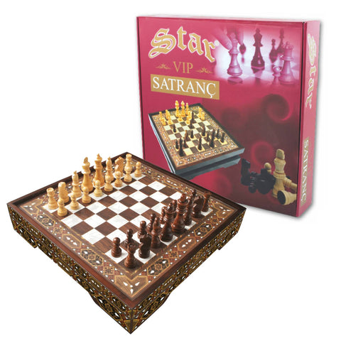 Star Vip Chess Set Pearl Lux L Size Wooden Board Box And Chessman Star