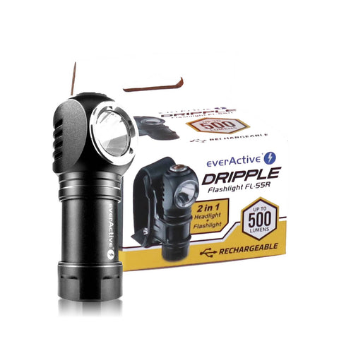 Everactive Dripple Flashlight Fl-55R Led Rechargeable 500 Lumens Waterproof