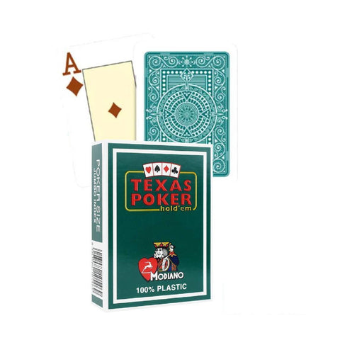 Texas Poker Hold Em Dark Green Playing Cards Modiano Jumbo Index Poker Size