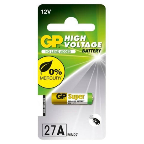 6x Gp Alkaline Battery Mn27A Ca22 12V No Mercury 27Af-2C1 27A 1Bl