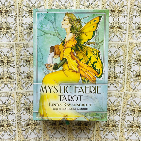 Mystic Faerie Tarot Cards Deck Book Kit Barbara Moore Ravenscroft Llewellyn