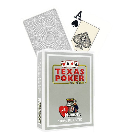 Texas Poker Hold Em Grey Playing Cards Modiano Jumbo Index Poker Size