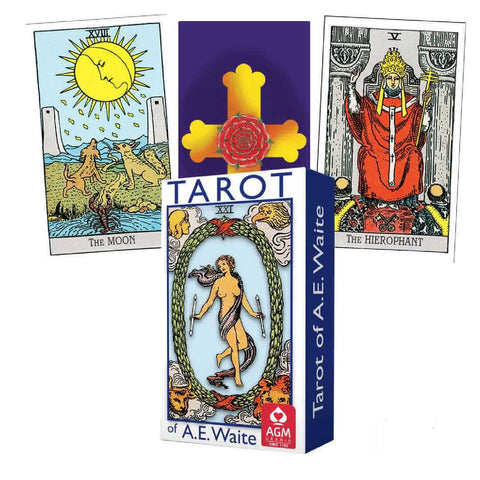 Ae Waite Tarot Standard Deck Cards Blue Edition Rosy Cross Agm