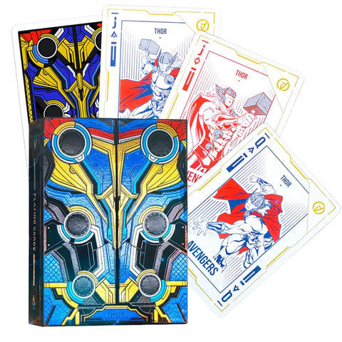 Thor: Love & Thunder Playing Cards Paper Led Lights Blue Gilded Difatta