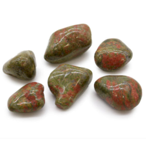 6x Large Unakite Tumbled Stones Healing Crystal Set 30-50mm