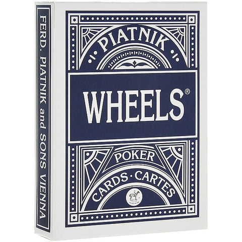 Piatnik Wheels Poker Playing Cards 55-Card Deck, Red or Blue, Made in Austria