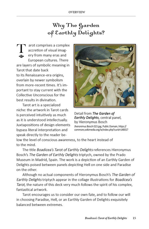 Boadicea's Tarot of Earthly Delights 80-Card Deck & Guidebook