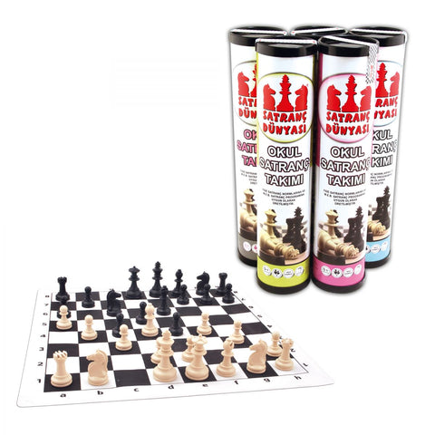 STAR Roll-Up Cylinder Chess Set Small Portable Travel Board Game
