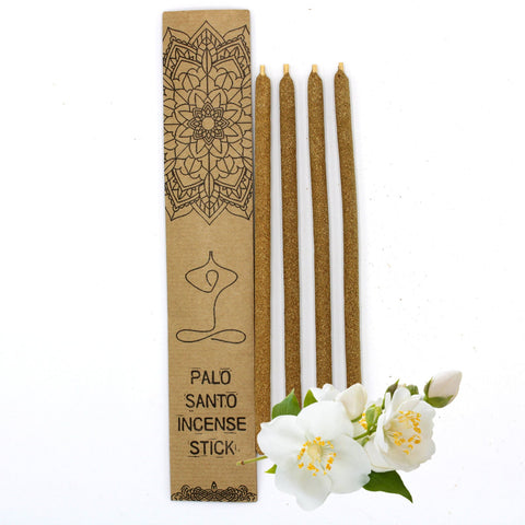 4x Palo Santo Jasmine Large Incense Sticks for Meditation & Cleansing